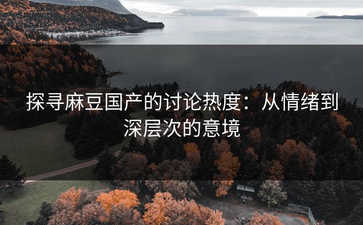 探寻麻豆国产的讨论热度：从情绪到深层次的意境